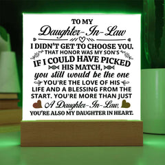 To My Daughter-in-Law Honor – Acrylic Square